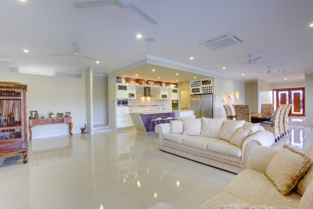 Family Room, Dining and Kitchen