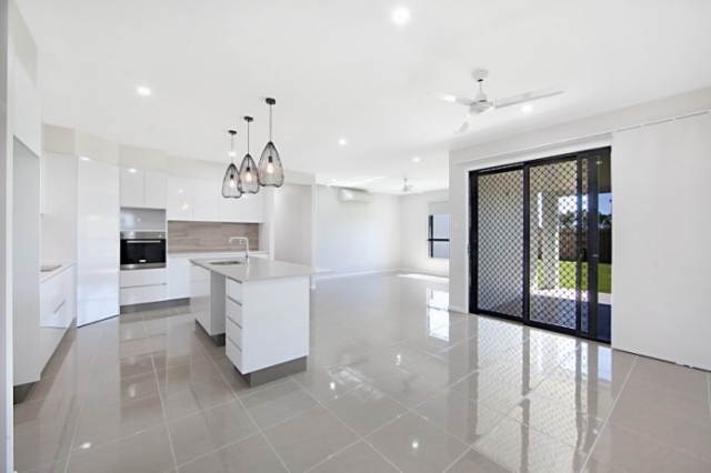 Kitchen, DIning and Living Rooms